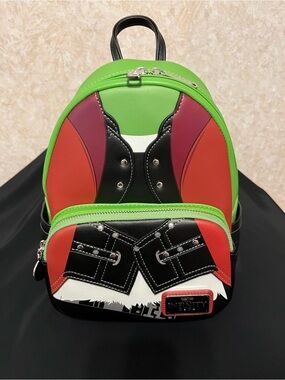 NFINITY Neon Green Black Red Mini Backpack